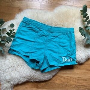Bud 💕King of Beers Teal Chubbies Short Shorts S